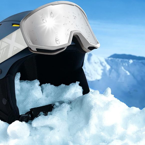 Women OTG Grey Frame Silver Anti Fog UV Protection Snowboard Goggles - Picture 6 of 7